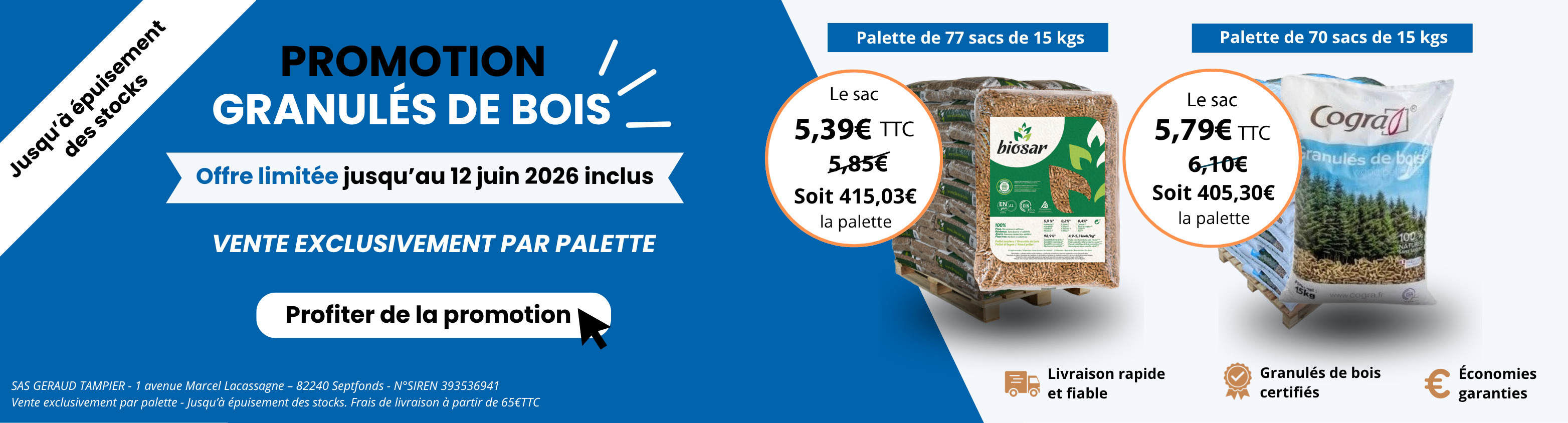 Promotion granulés Géraud Tampier