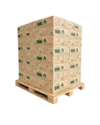 Palette de 81 cartons de 10 bûches de bois densifié