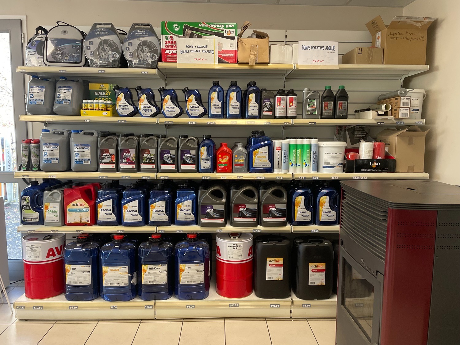 Produits entretien v&eacute;hicule station-service G&eacute;raud Tampier